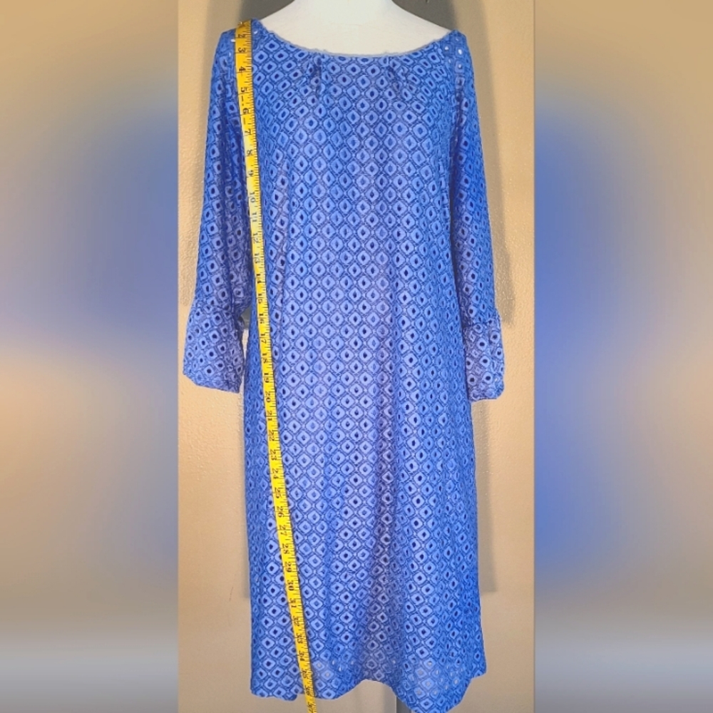 Blue eyelet dress